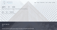 Desktop Screenshot of genesis-solutions.com